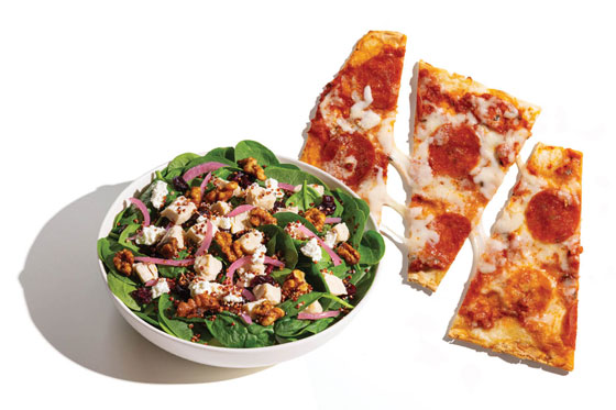 Salad and Pizza